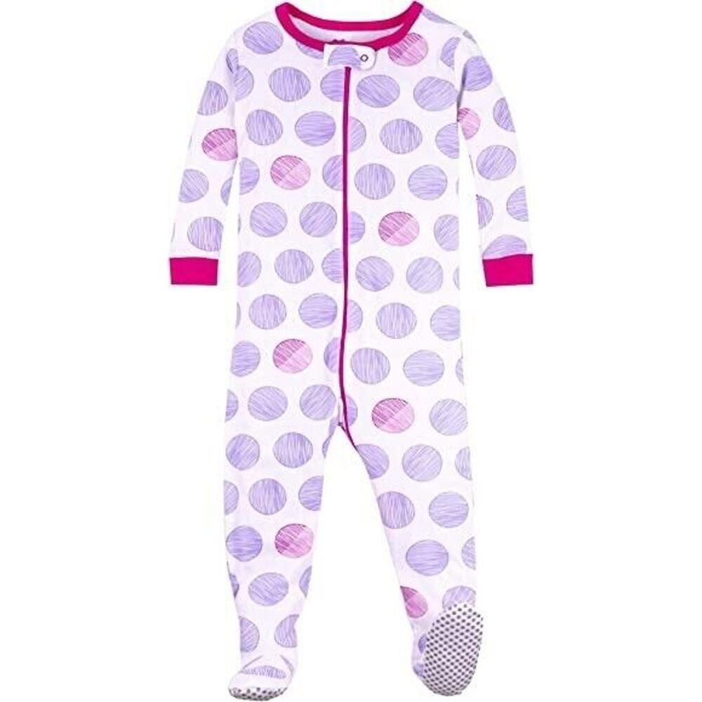 Lamaze Baby Toddler Girl Organic Cotton Footed Stretch One Piece Zipper Pjs 24m